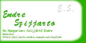 endre szijjarto business card